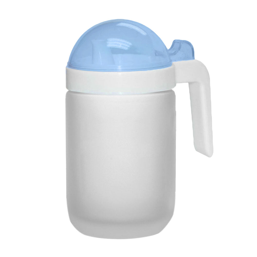 Cana sticla mata sublimare cu capac