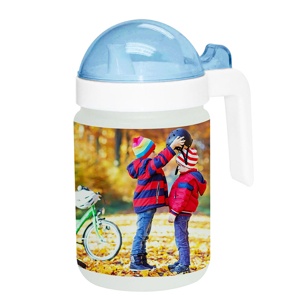 Cana sticla mata sublimare cu capac