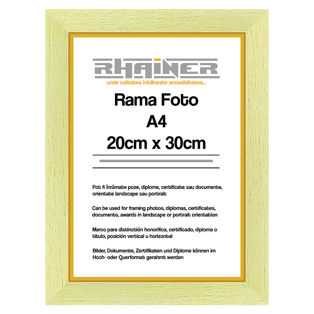 Rama foto Madrid crem+auriu A4