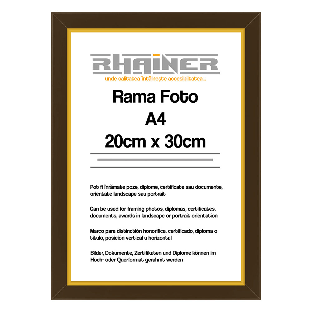 Rama foto Madrid maro+auriu A4