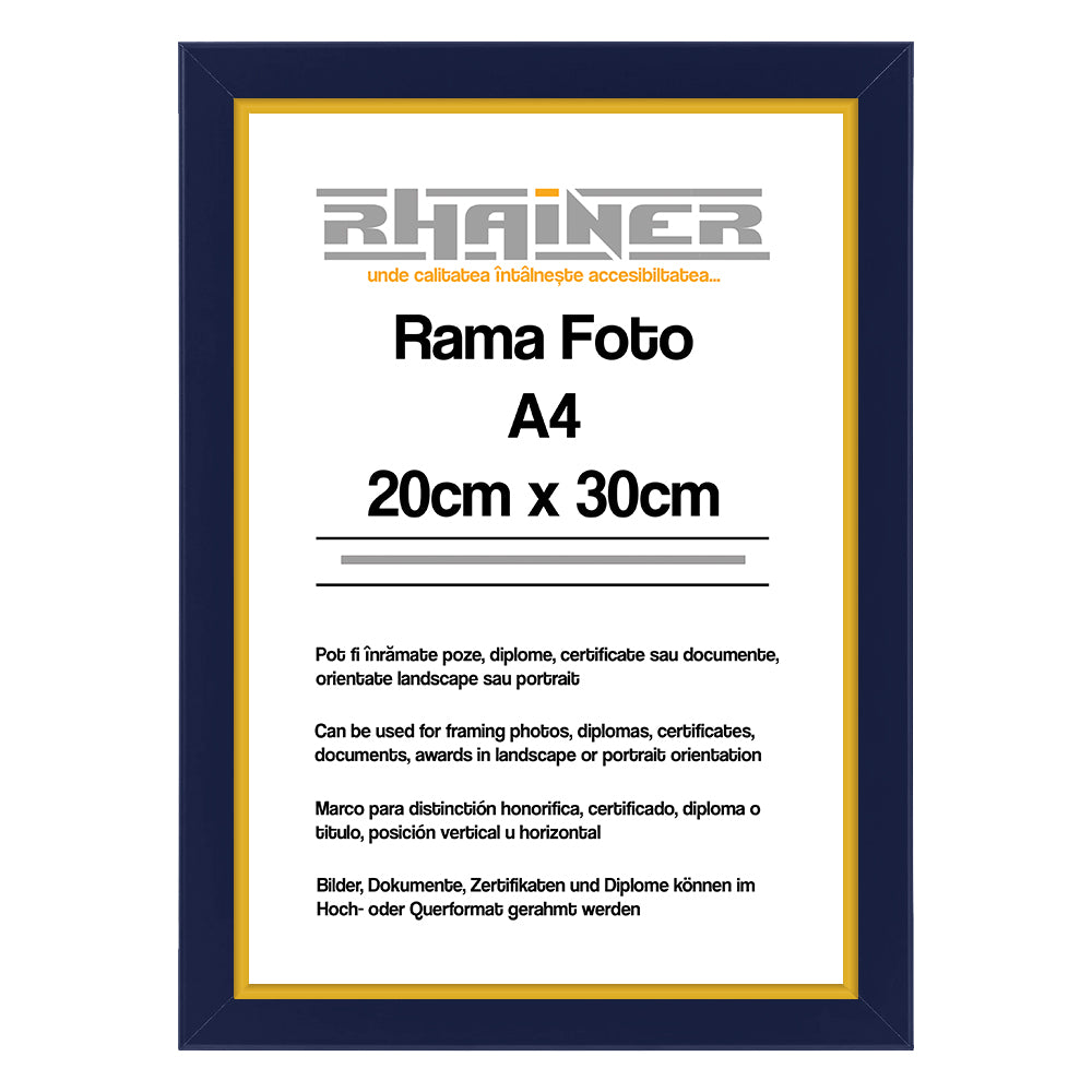 Rama foto Madrid albastru+auriu A4