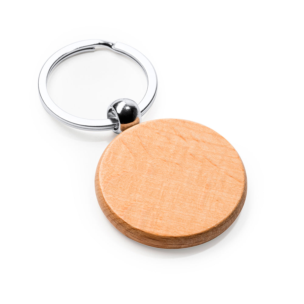 Breloc din lemn rotund