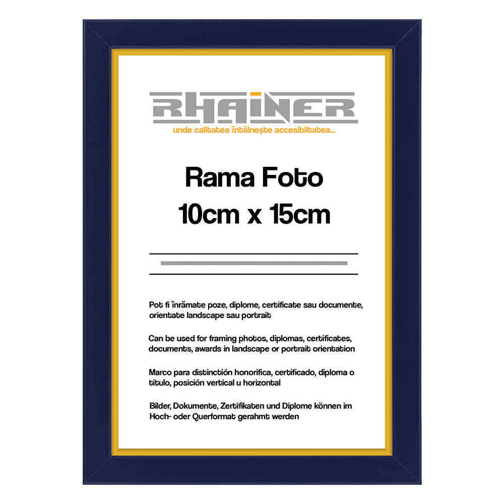 Rama foto Madrid albastru+auriu 10x15