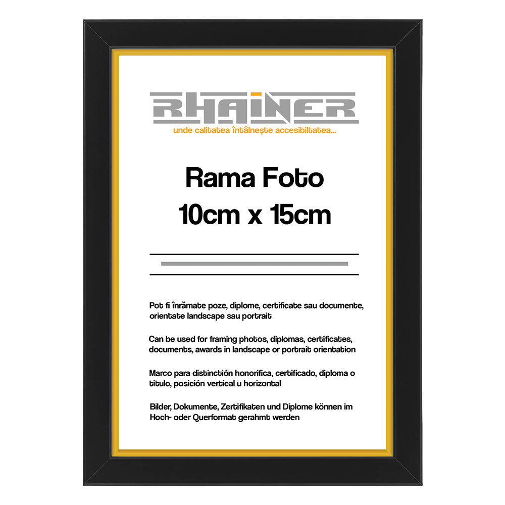 Rama foto Madrid negru+auriu 10x15