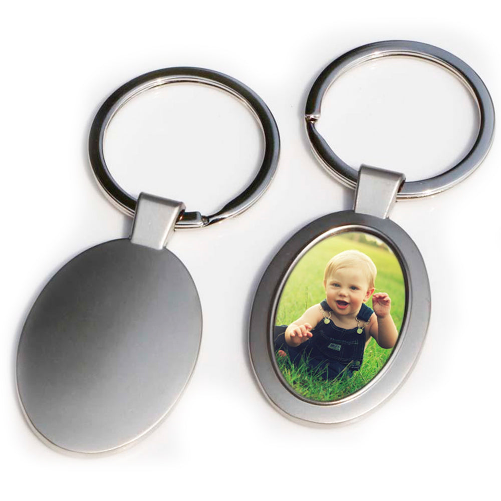 Breloc metalic oval sublimabil