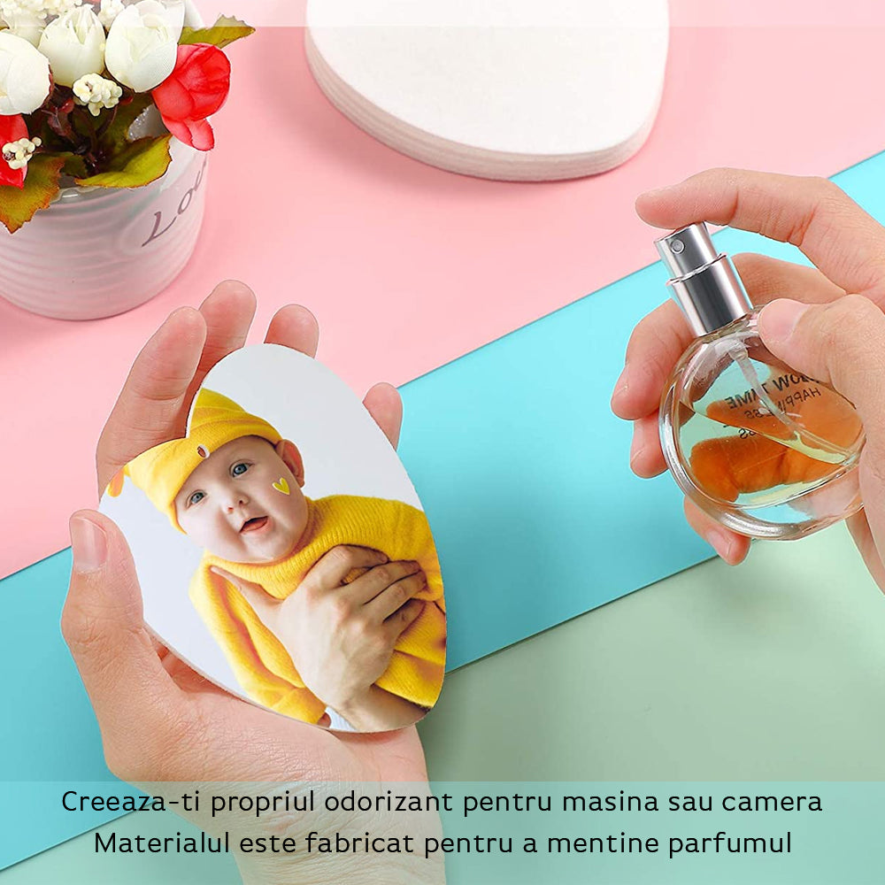 Set 30 de odorizante AUTO sublimabile - inima