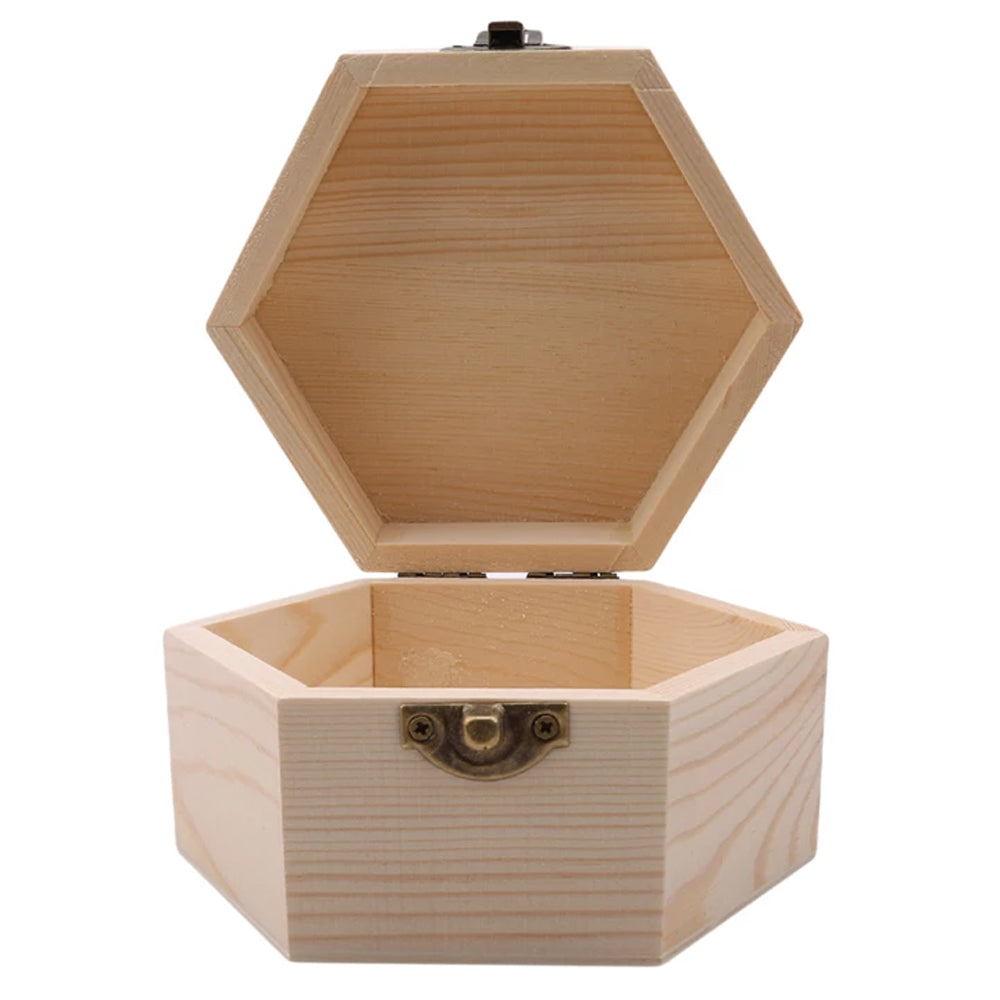 Cutie lemn hexagonala MICA 9x8x4 cm