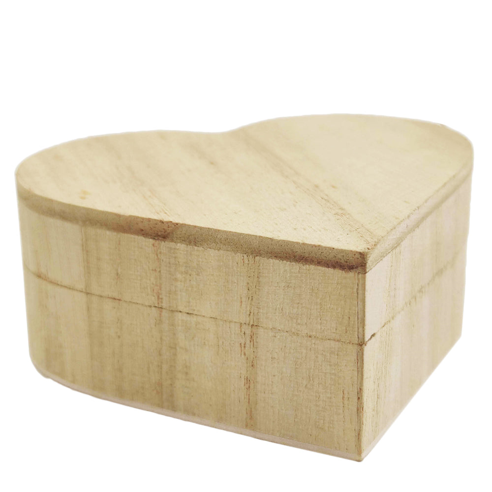 Cutie lemn inima MEDIE 12x10x7 cm