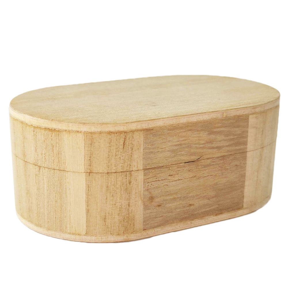 Cutie lemn ovala MARE 15x9x6 cm