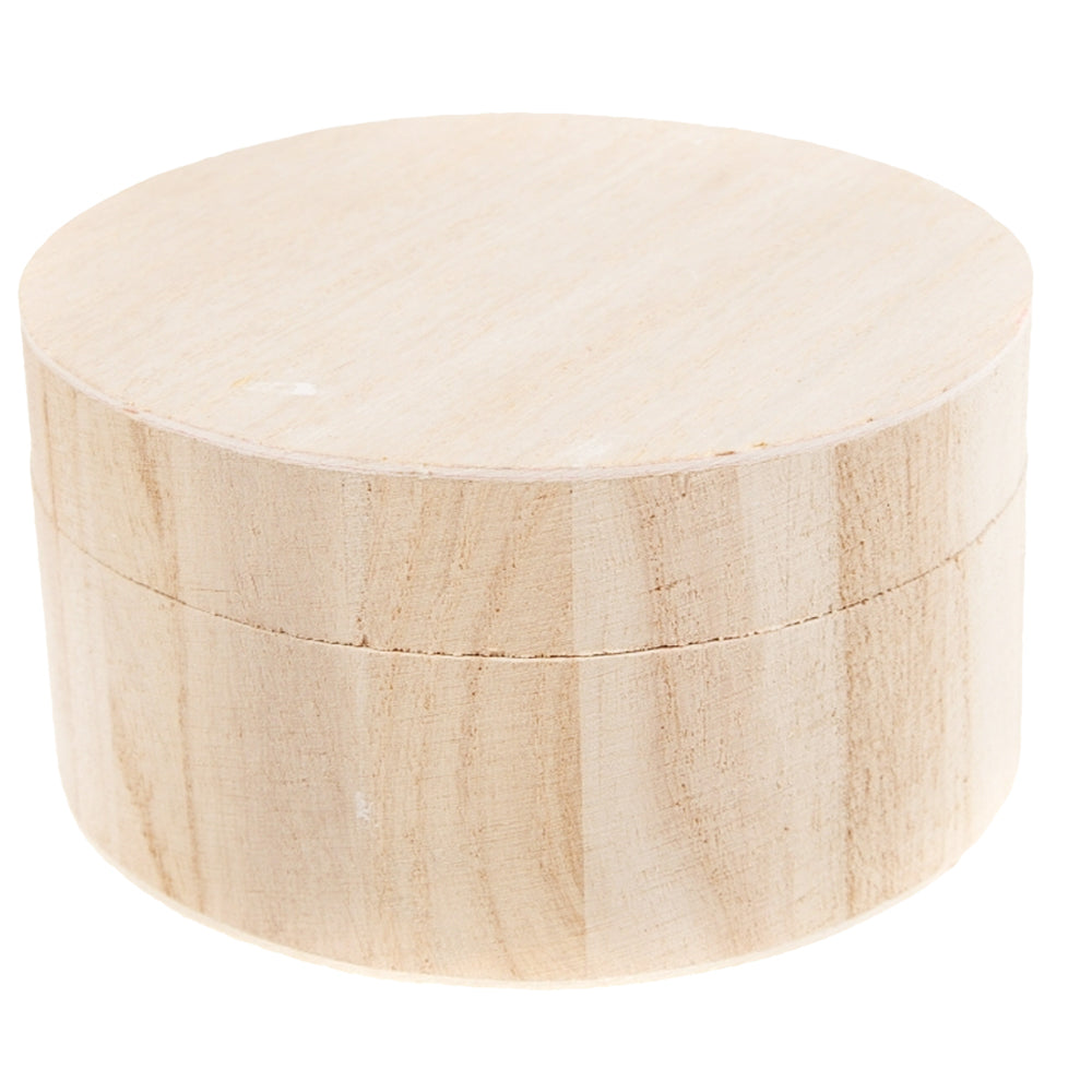 Cutie lemn rotunda MEDIE ø11,5 x 7 cm