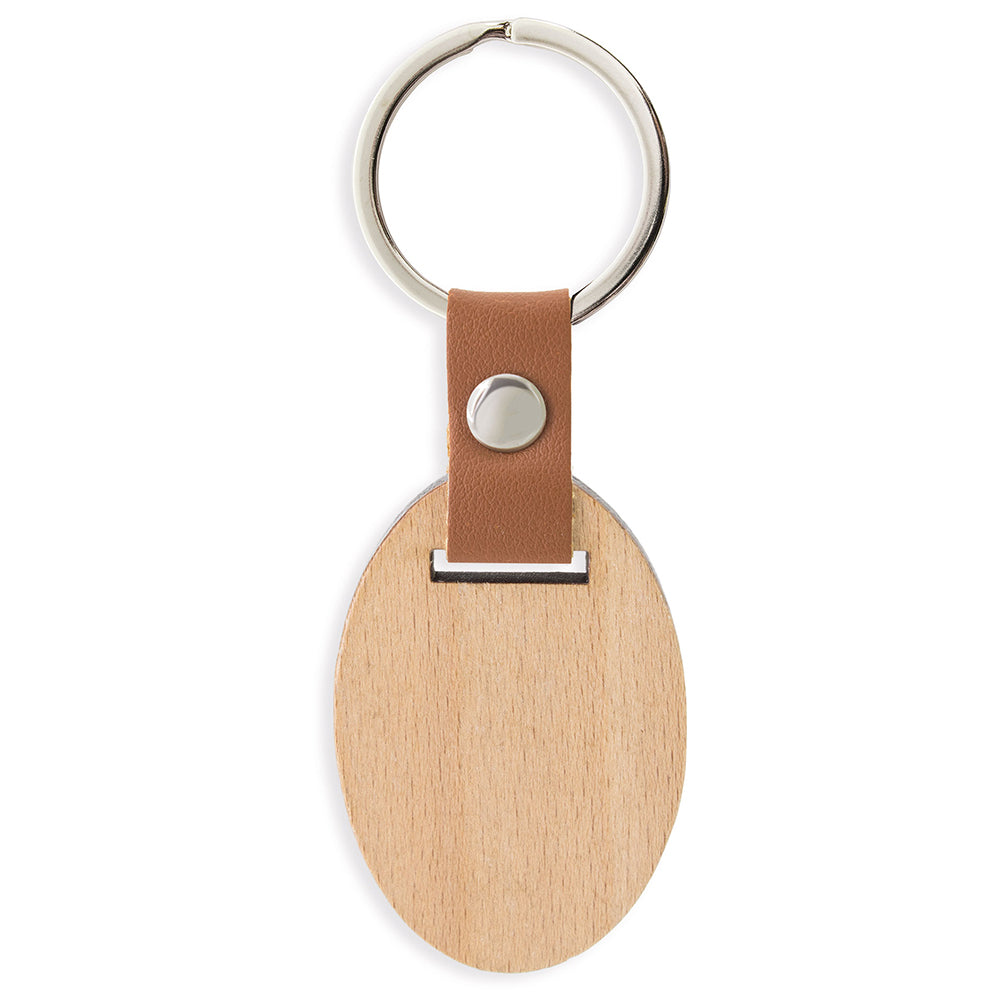 Breloc pandantiv din lemn oval