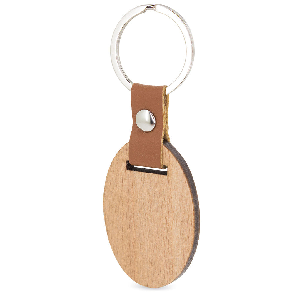 Breloc pandantiv din lemn oval