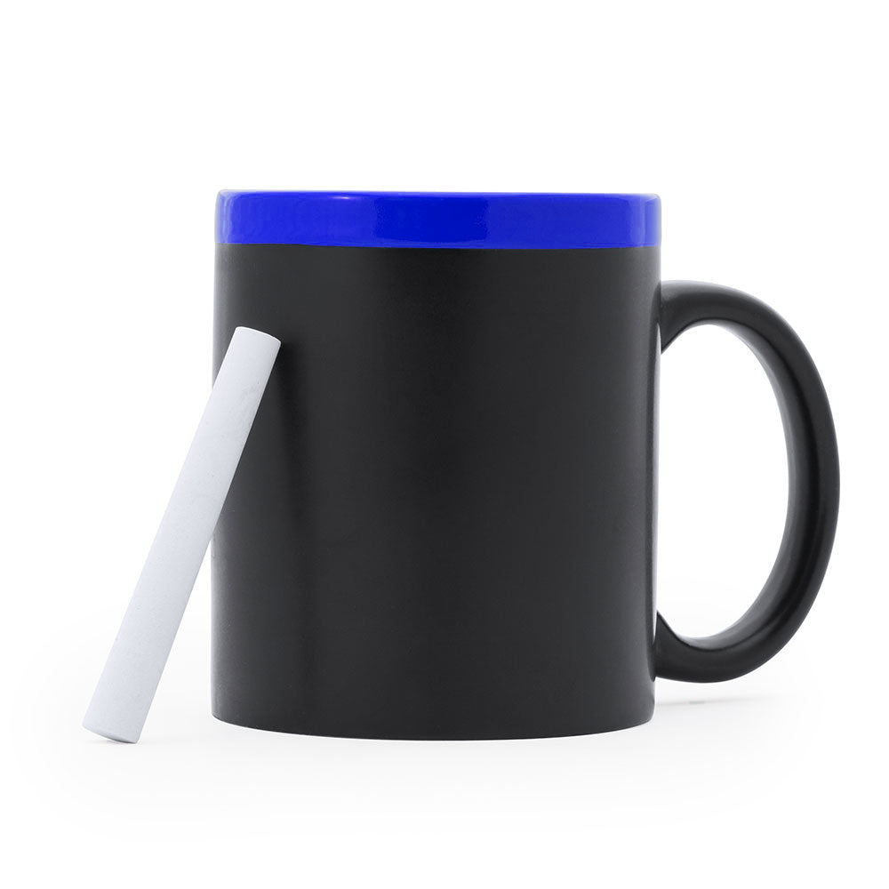 Cana ceramica tabla cu creta - albastru inchis