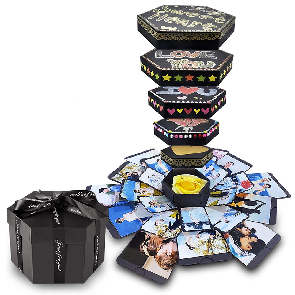 Cutie FOTO exploziva HEXAGONALA (Explosion Box)