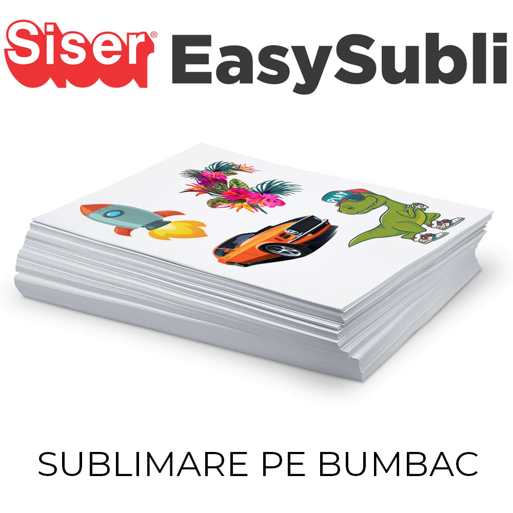 EASY SUBLI - Folie sublimare  pt personalizat tricouri bumbac colorat - top 10coli