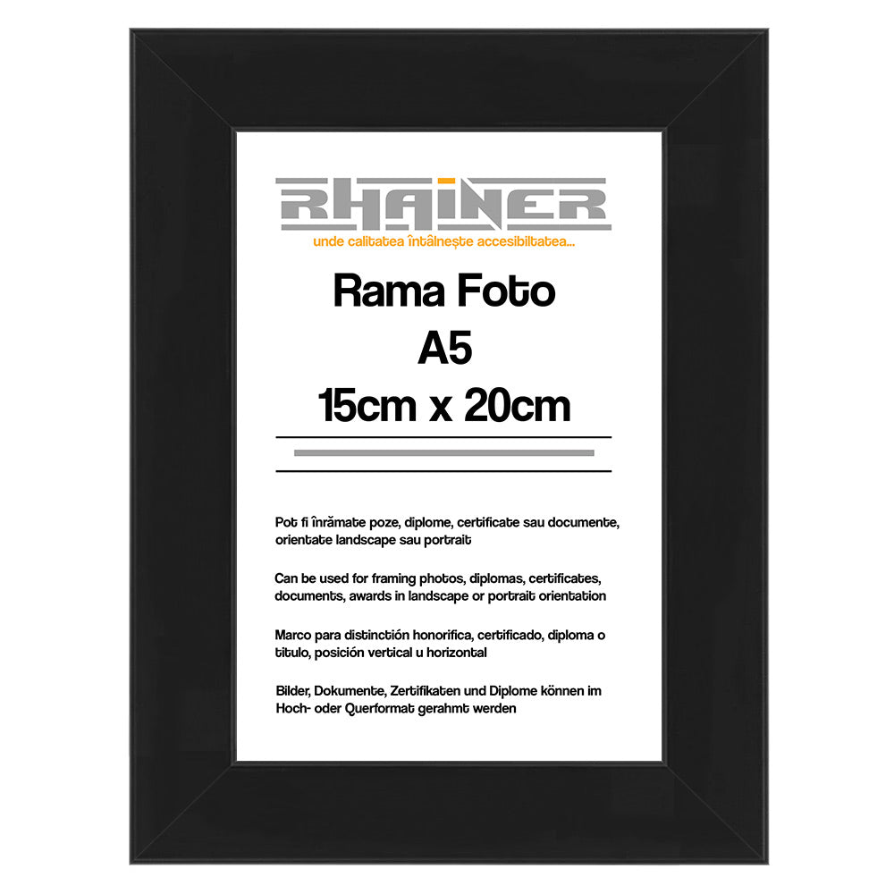 Rama foto Madrid negru A5