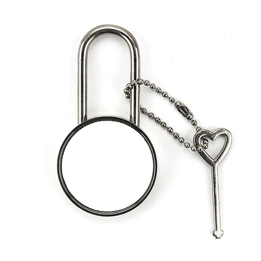 Lacat metalic sublimabil cu cheita - rotund