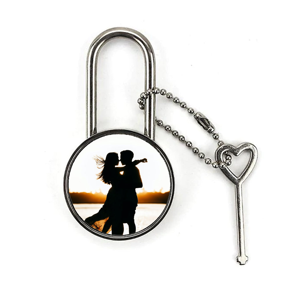 Lacat metalic sublimabil cu cheita - rotund