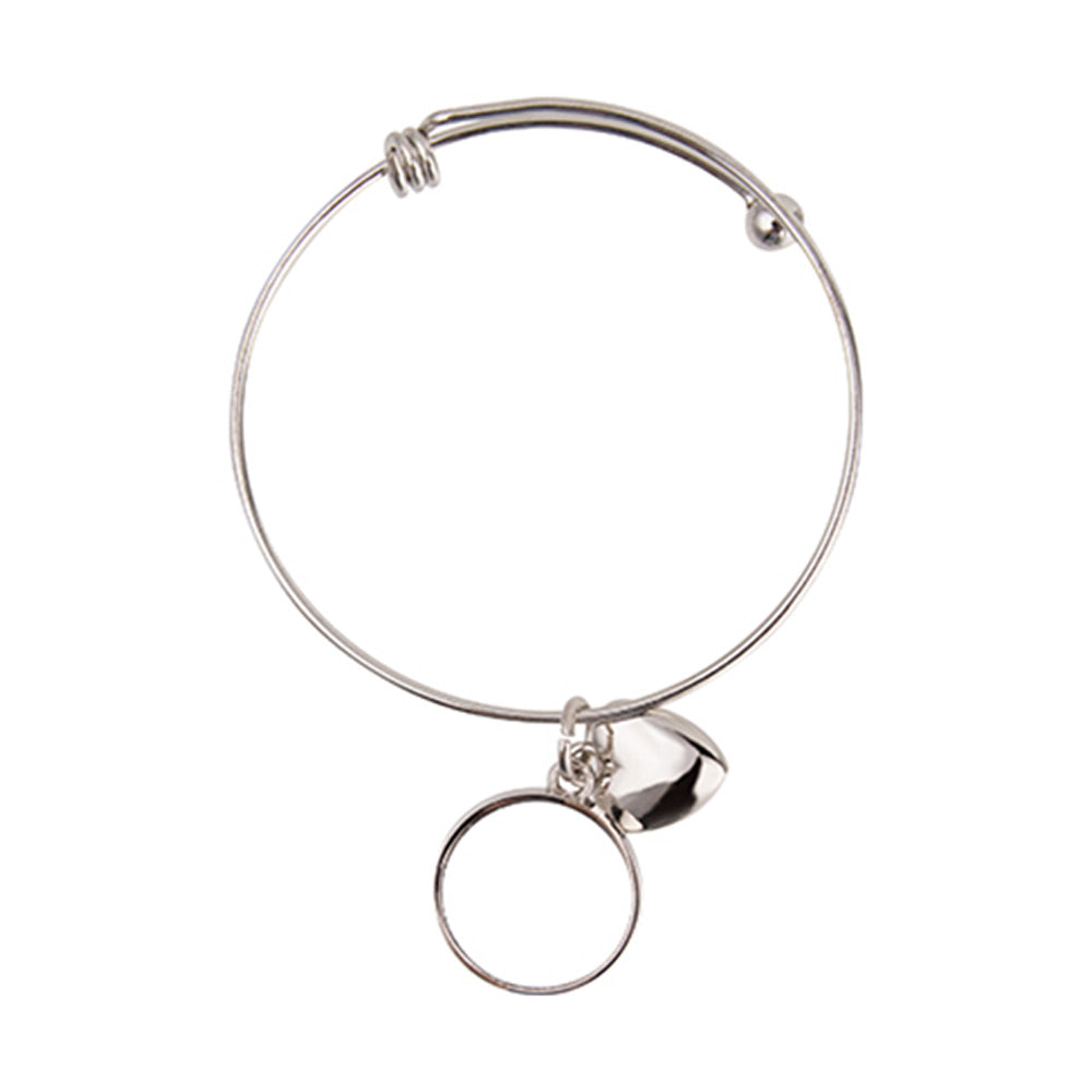 Bratara metalica cu pandantiv de sublimare - rotund