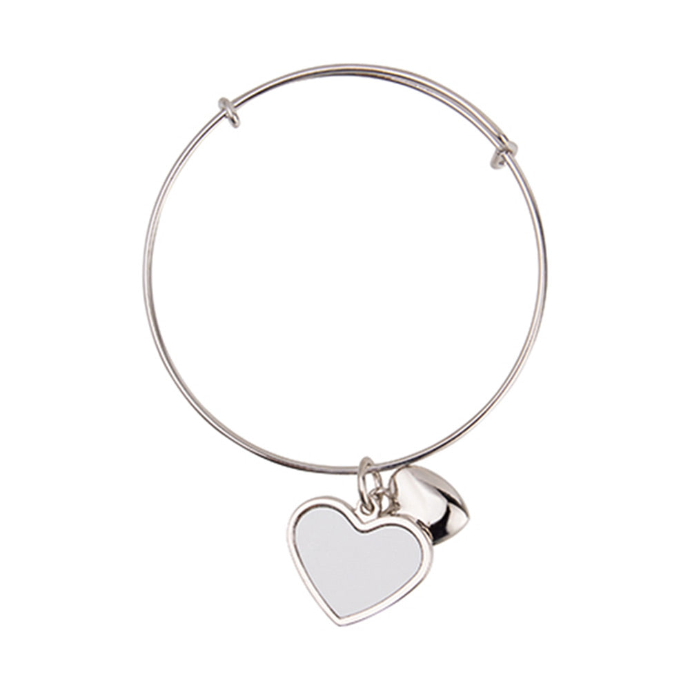 Bratara metalica cu pandantiv de sublimare - inima