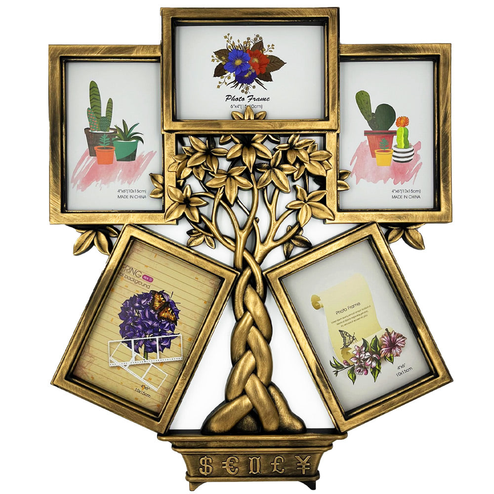 Rama foto colaj MONEY TREE wenge 5 poze