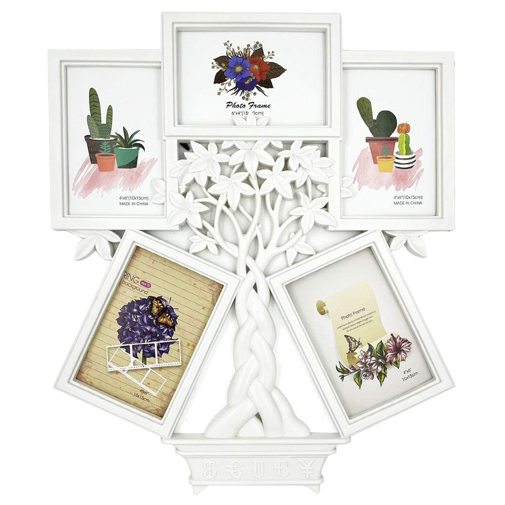 Rama foto colaj MONEY TREE alba 5 poze