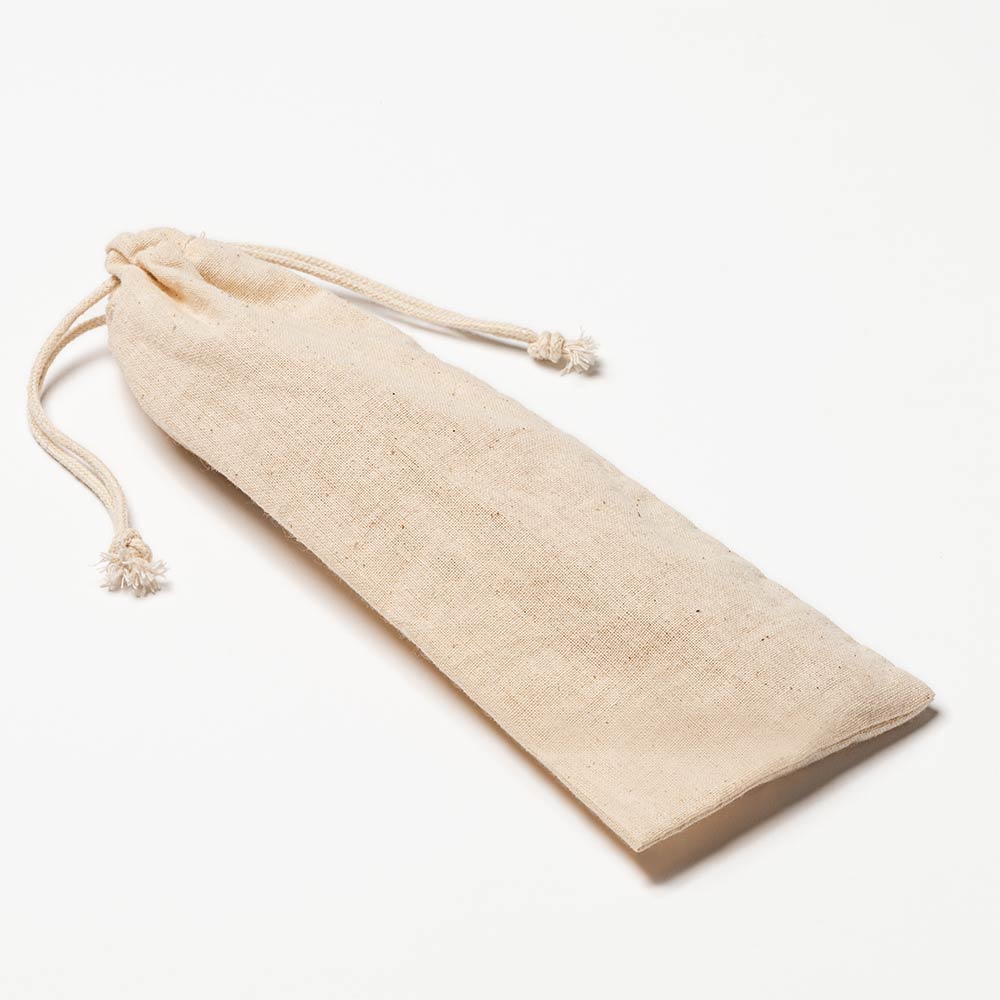 Set de tacamuri de lemn in saculet de canvas