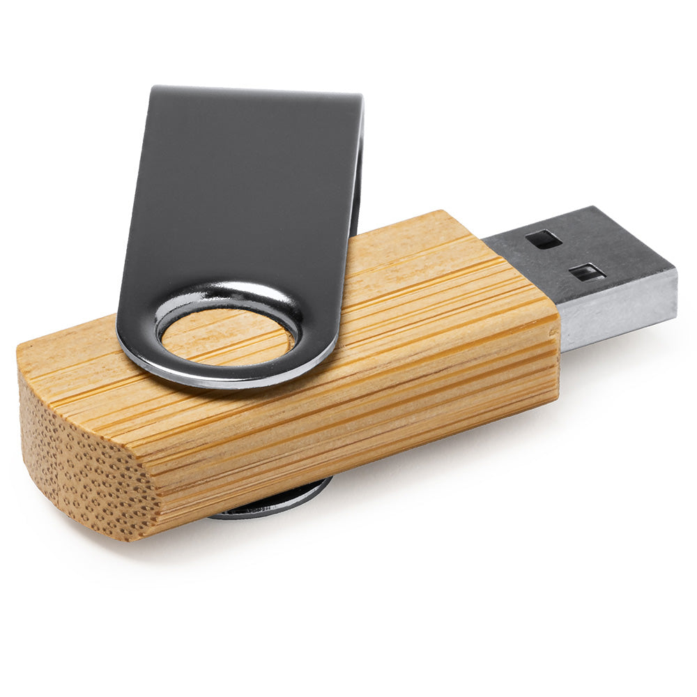 Stick USB cu carcasa de lemn si metal