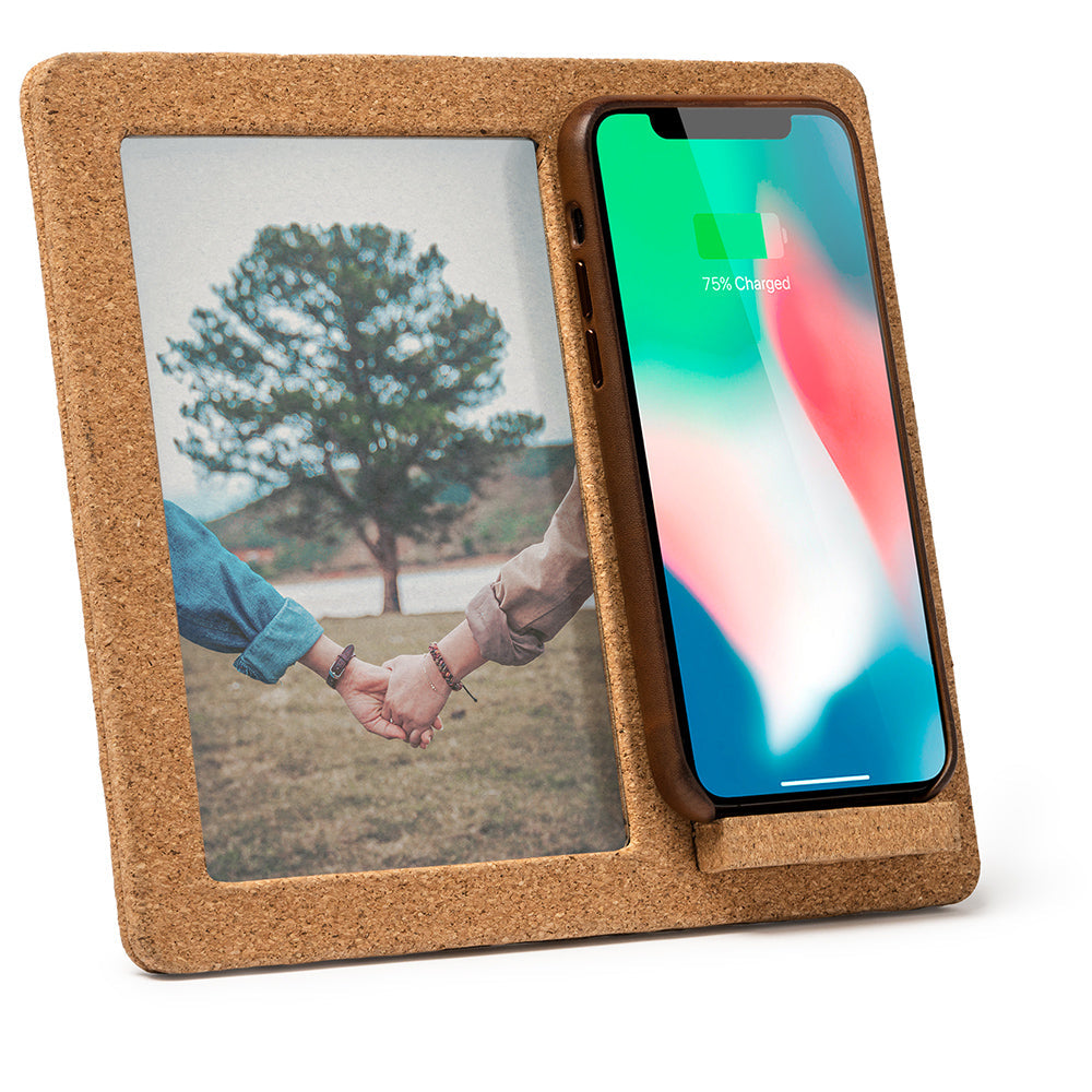 Rama foto cu incarcator wireless din pluta