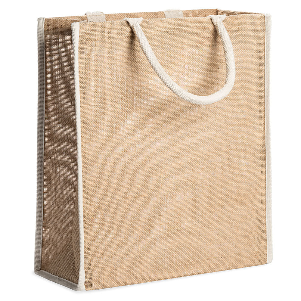 Sacosa iuta cu manere de bumbac 38x42