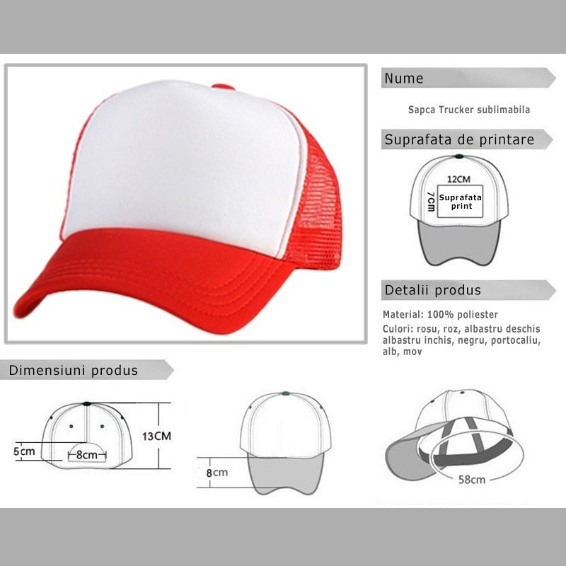 Sapca verde deschis sublimabila Trucker