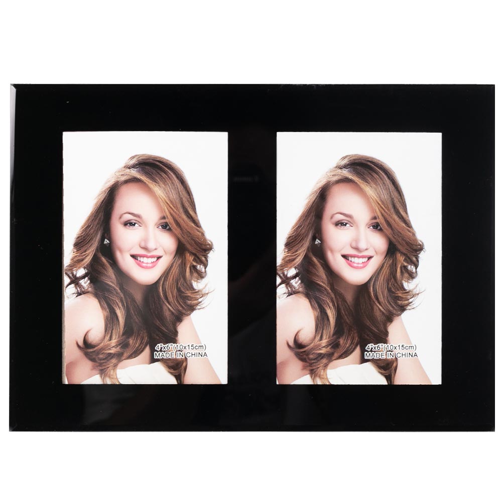 Rama foto sticla dubla Cordoba negru 10x15