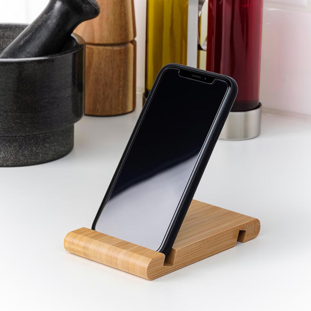 Suport de telefon / tableta din bambus
