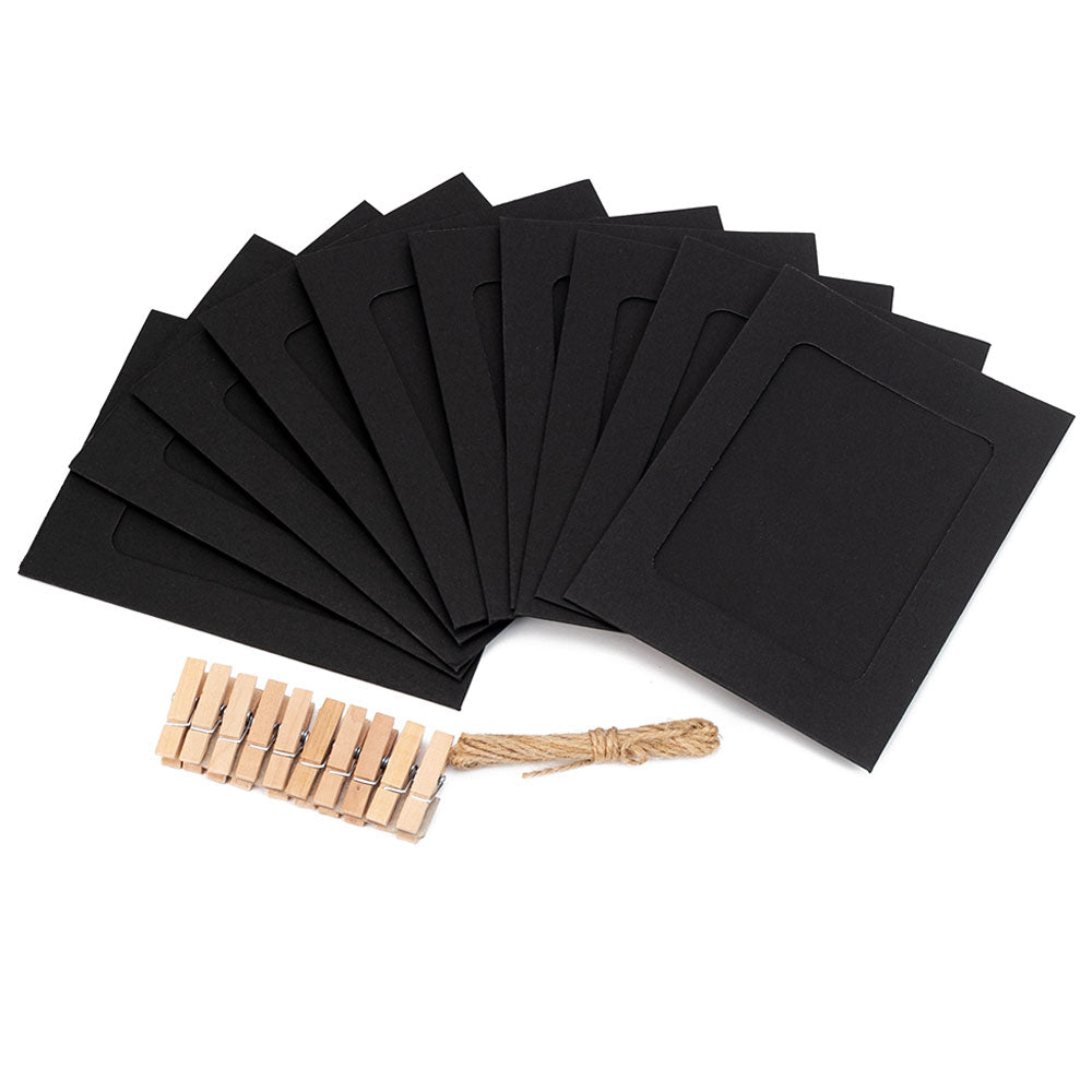 Set rame foto ghirlanda negru