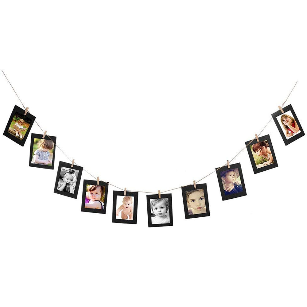 Set rame foto ghirlanda negru