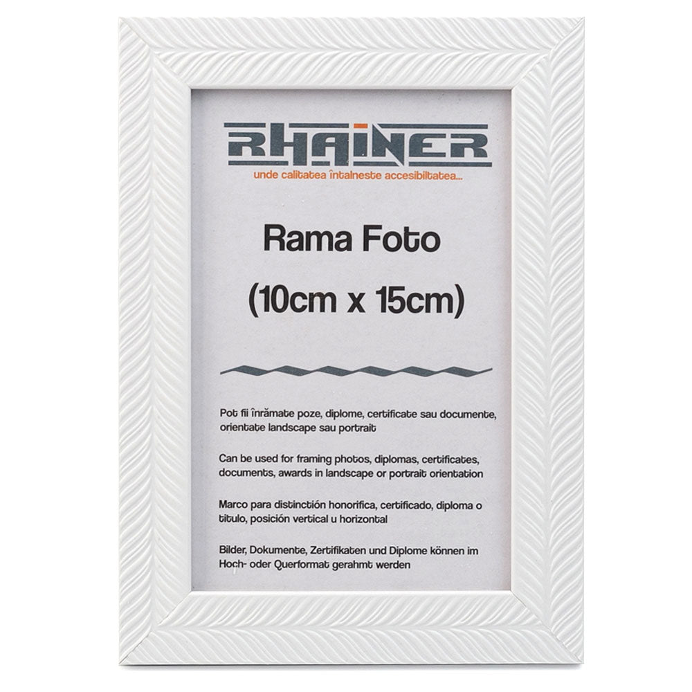 Rama foto Leon alb texturat 10x15