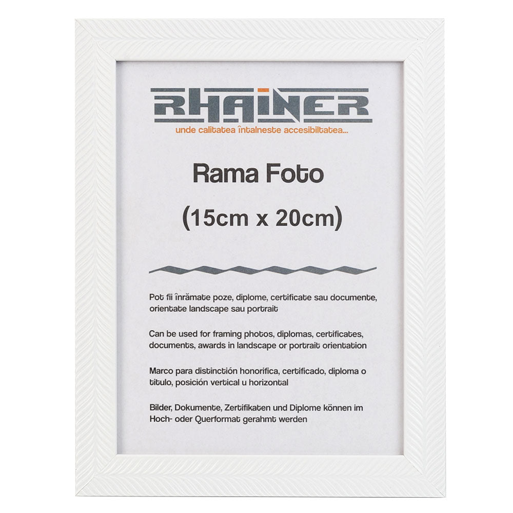 Rama foto Leon alb texturat A5