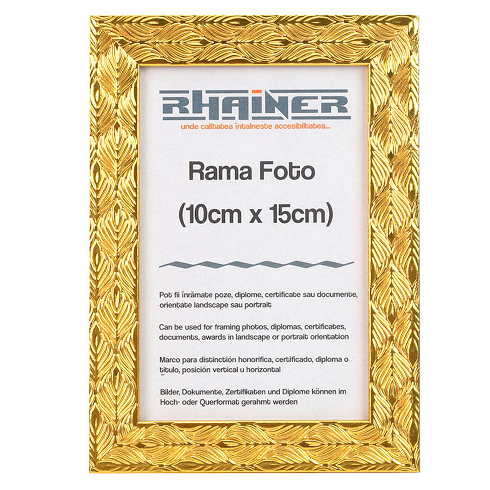 Rama foto Leon auriu texturat 10x15