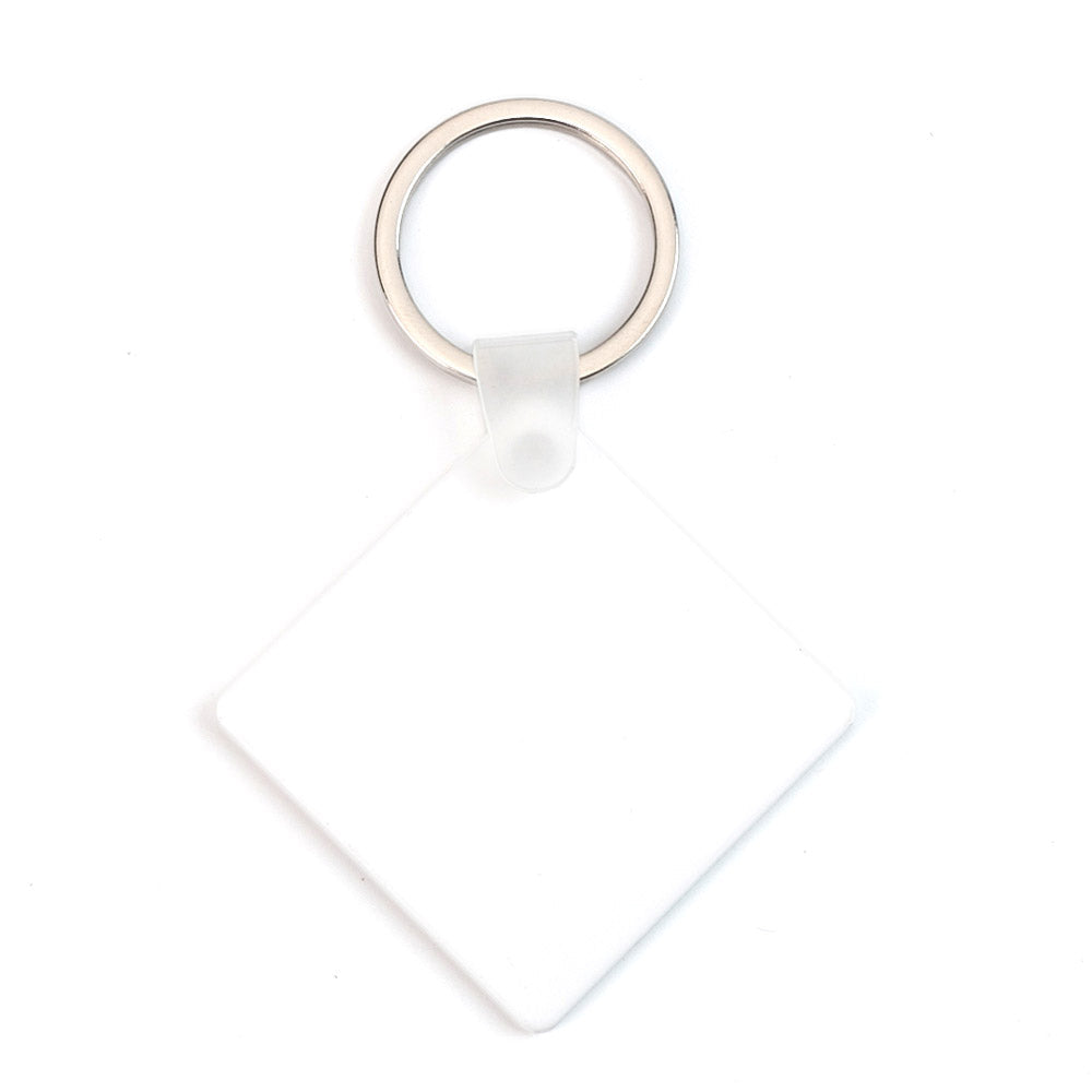 Breloc sublimabil din plastic patrat