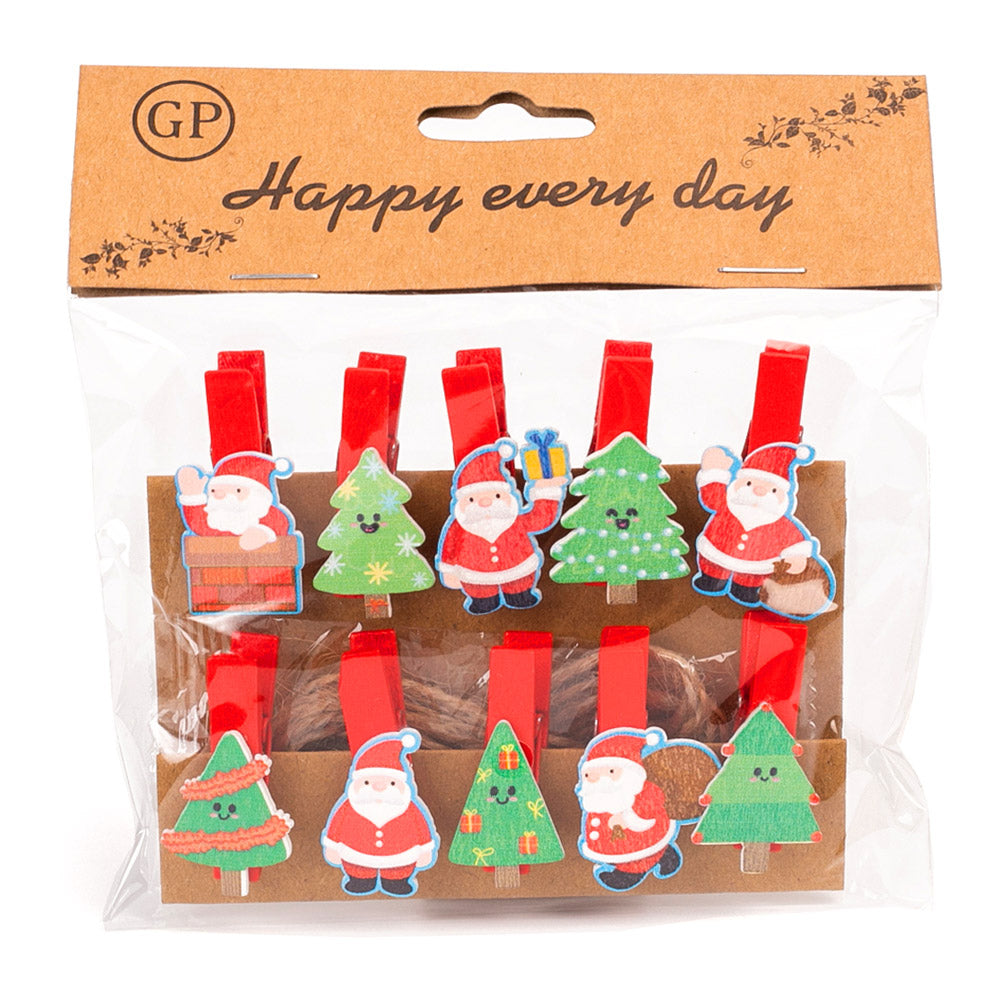 Mini clesti decorativi CRACIUN1 - set 10 buc