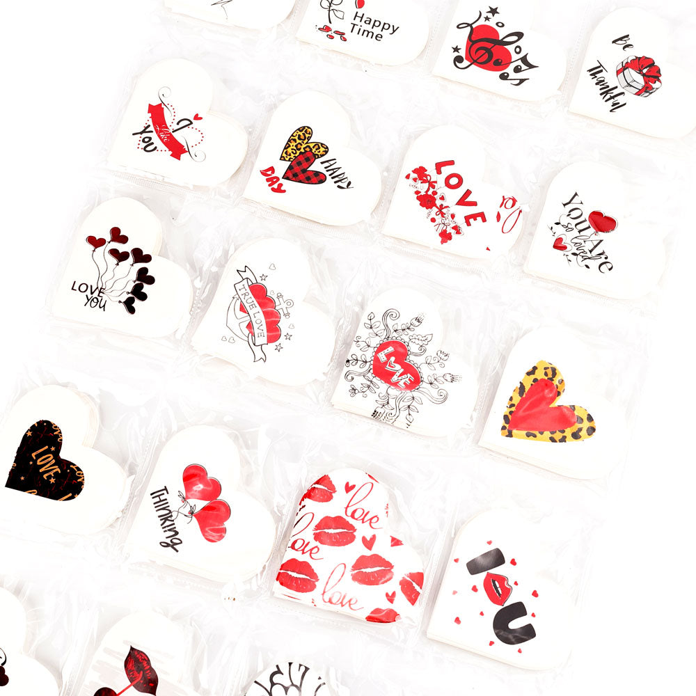 Mini felicitari inima modele LOVE3 - set 140 buc