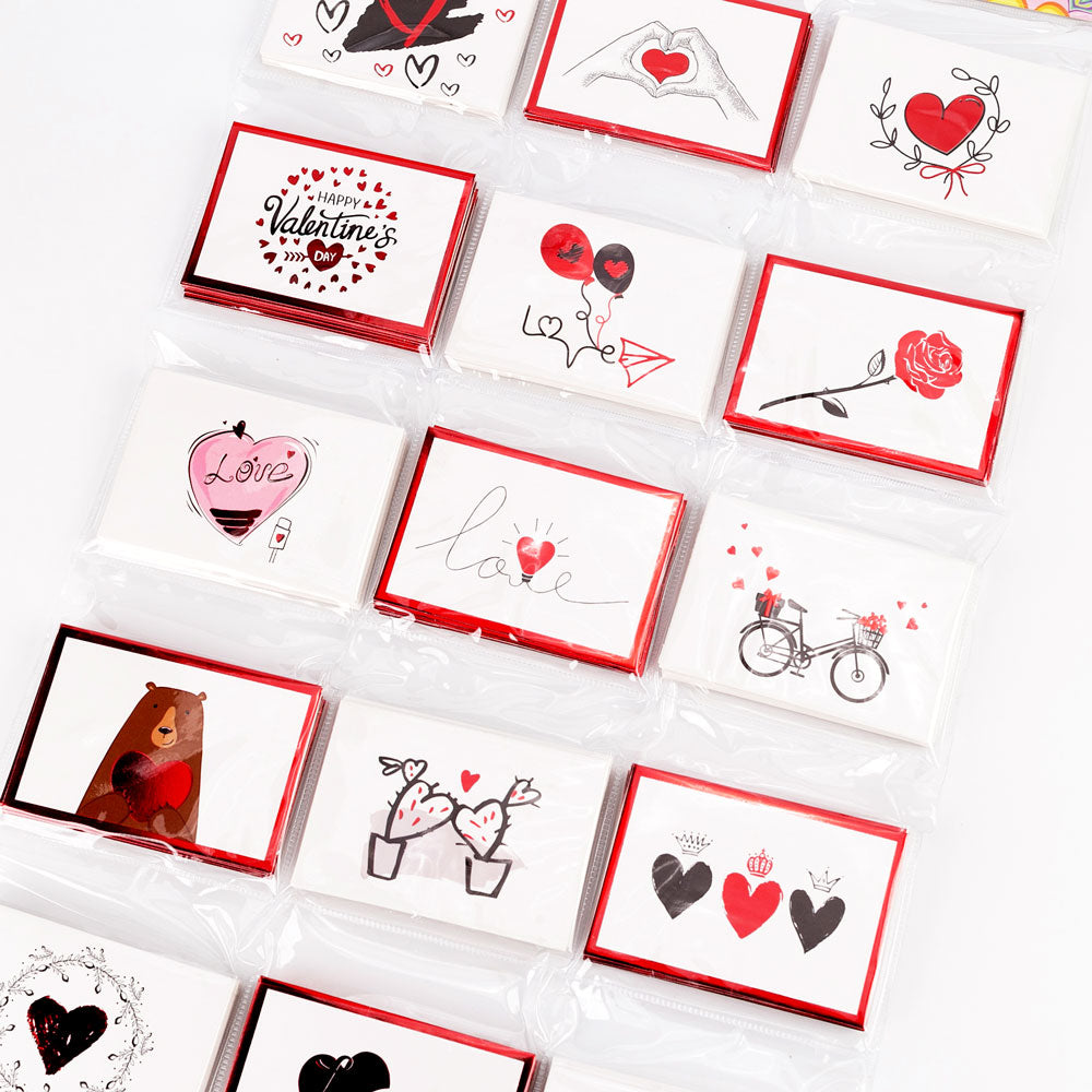 Mini felicitari 6x9 modele LOVE2 - set 120 buc