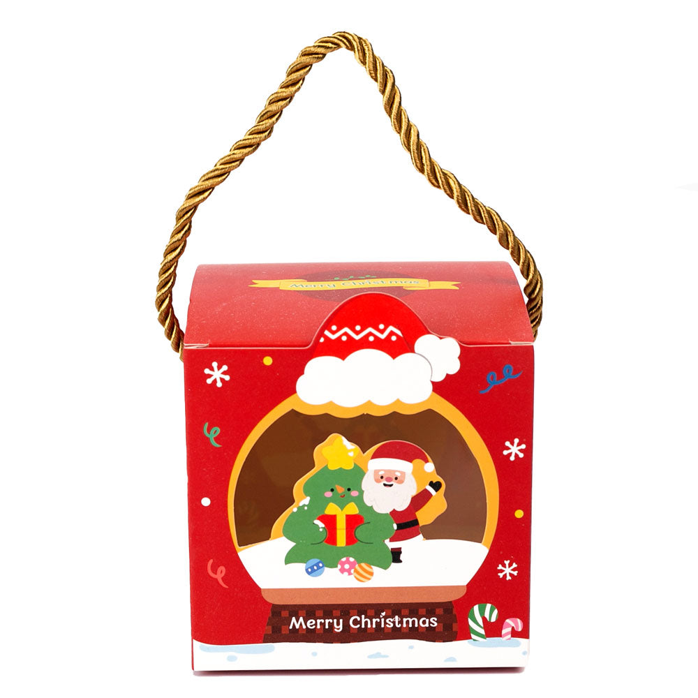 Cutie cani 3D Craciun cu maner de sfoara