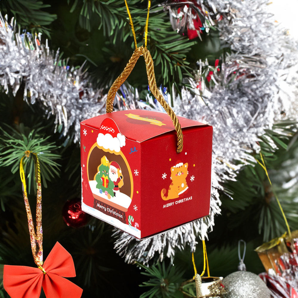 Cutie cani 3D Craciun cu maner de sfoara