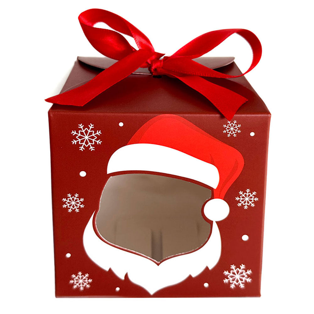 Cutie cani Craciun cu funda rosie