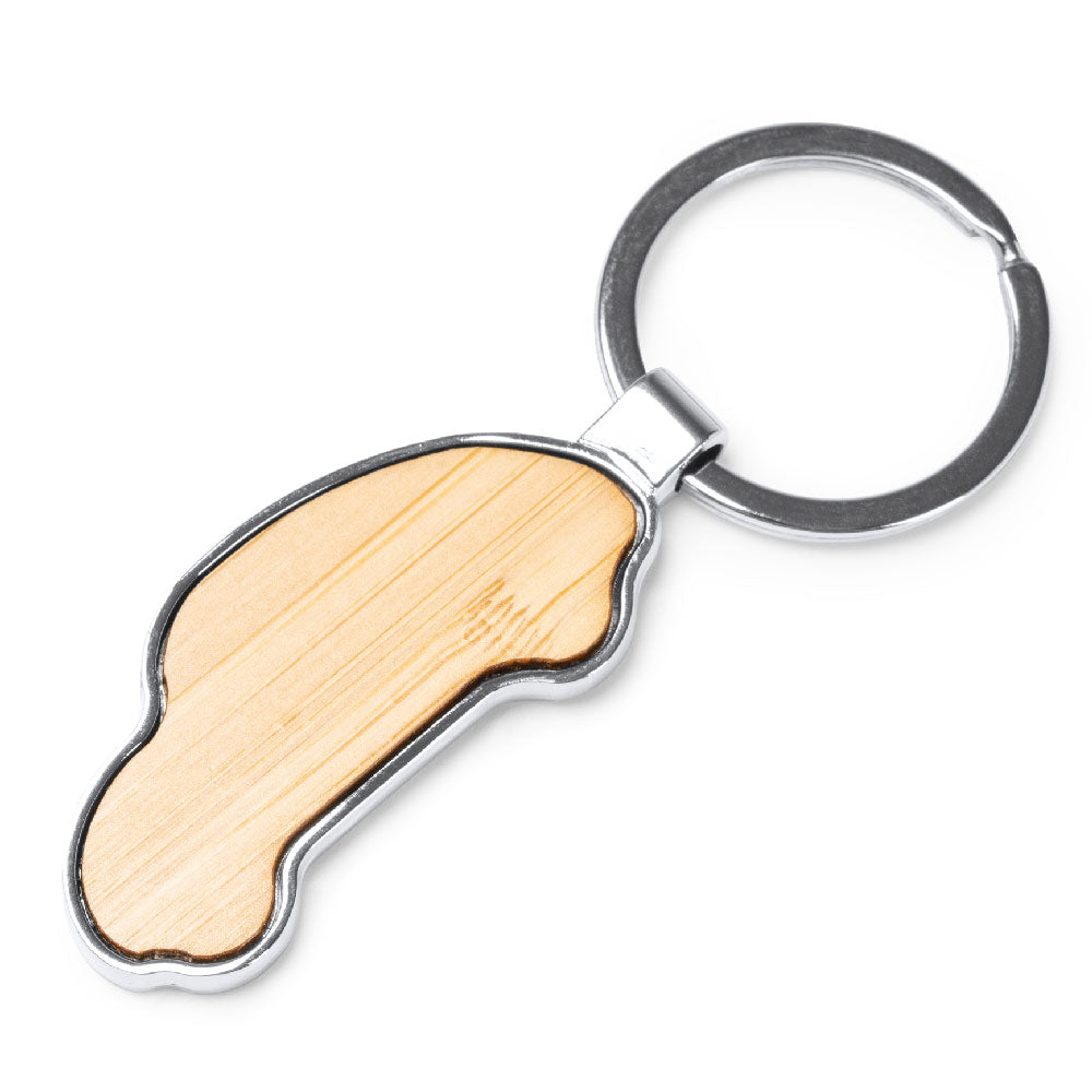 Breloc gravabil masinuta lemn+metal