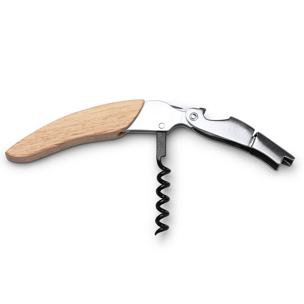 Tirbuson profesional metalic cu maner de lemn