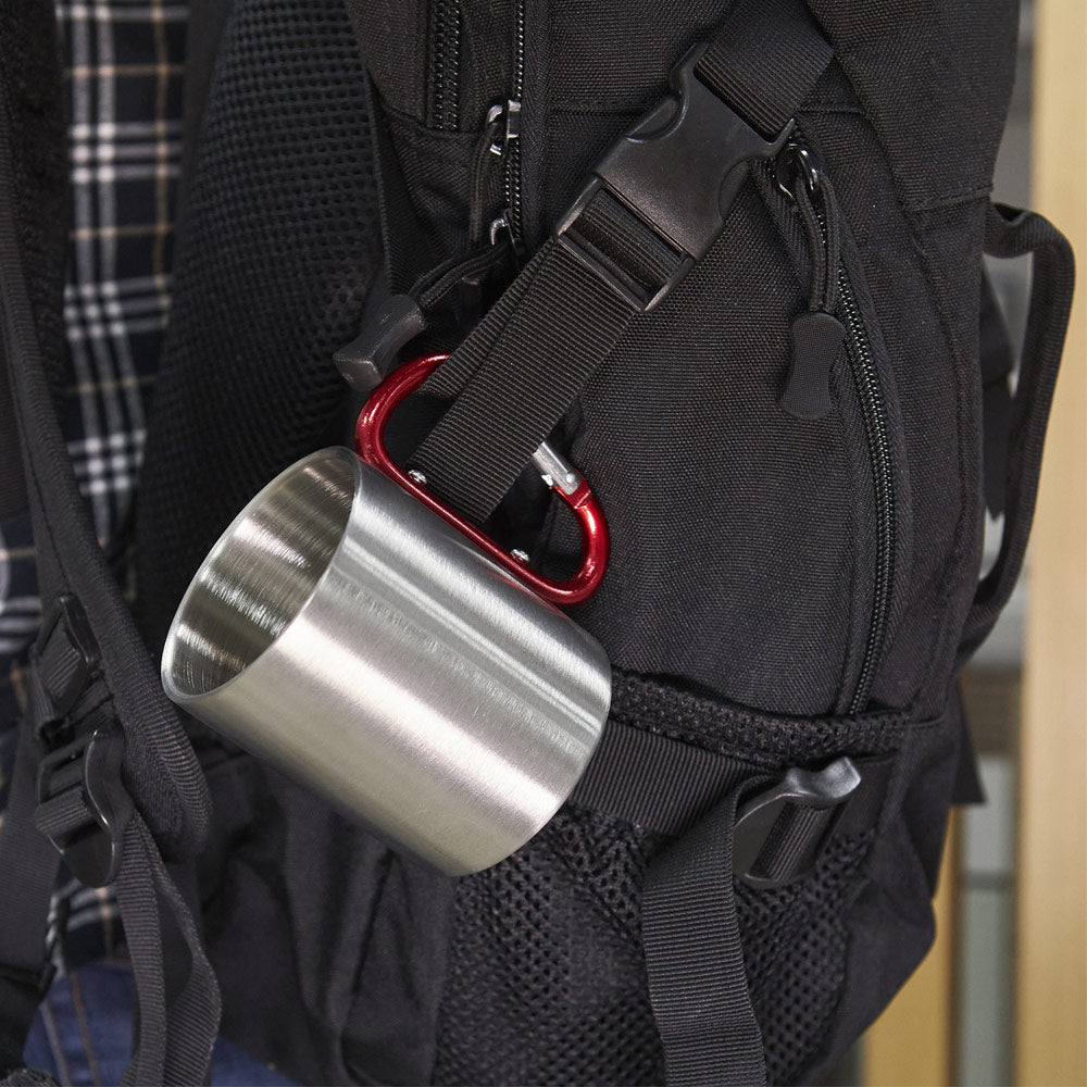 Cana metal inox sublimabila cu maner albastru