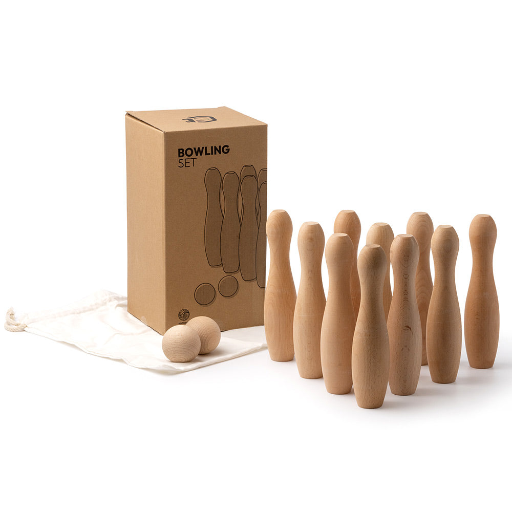 Set joc popice - bowling din lemn