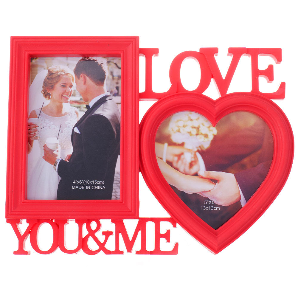 Rama foto colaj rosie LOVE YOU&ME 2 poze